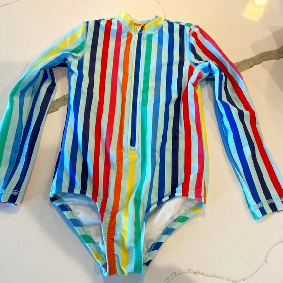 Primary Long Sleeve Rash Guard One Piece Swimsuit - Picture 1 of 3